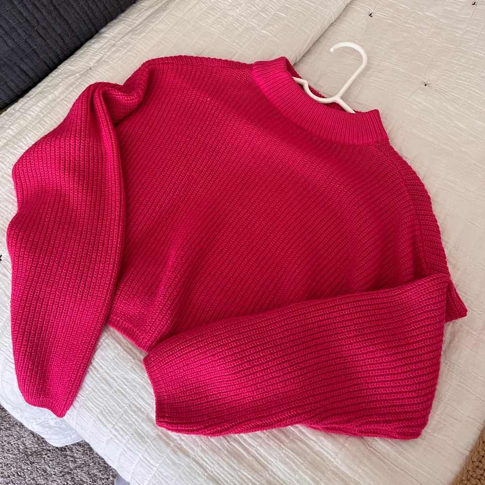 Pink Cropped Sweater